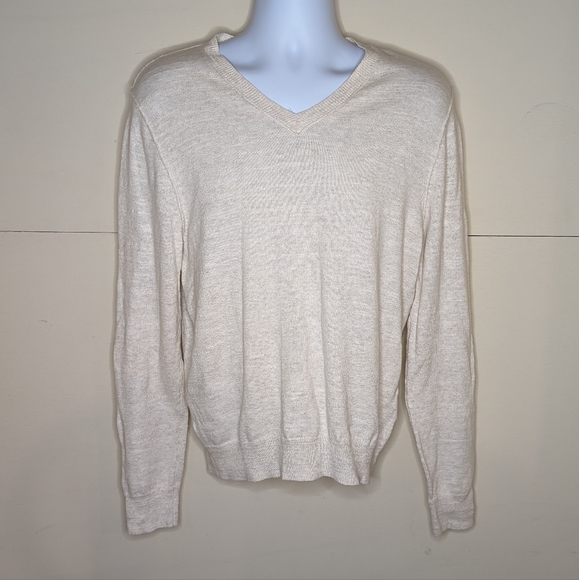 Lucky Brand Other - Lucky Brand V Neck Sweater Cream Color Lightweight